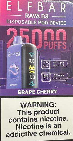 ELFBAR RAYA D3 25000 GRAPE CHERRY