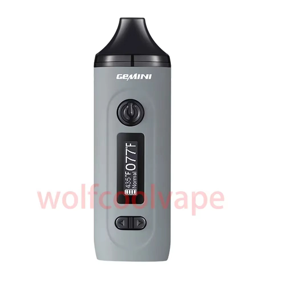 Dry Herb Vaporizer Gemini Herbal Starter Kit Battery Tempreture Control OLED Screen 2200Mah E Cigarettes Vape Pen Kits