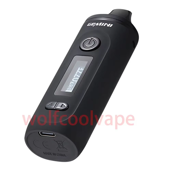 Dry Herb Vaporizer Gemini Herbal Starter Kit Battery Tempreture Control OLED Screen 2200Mah E Cigarettes Vape Pen Kits