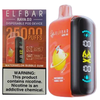 ELFBAR RAYA D3 Watermelon Bubble Gum Disposable Pod