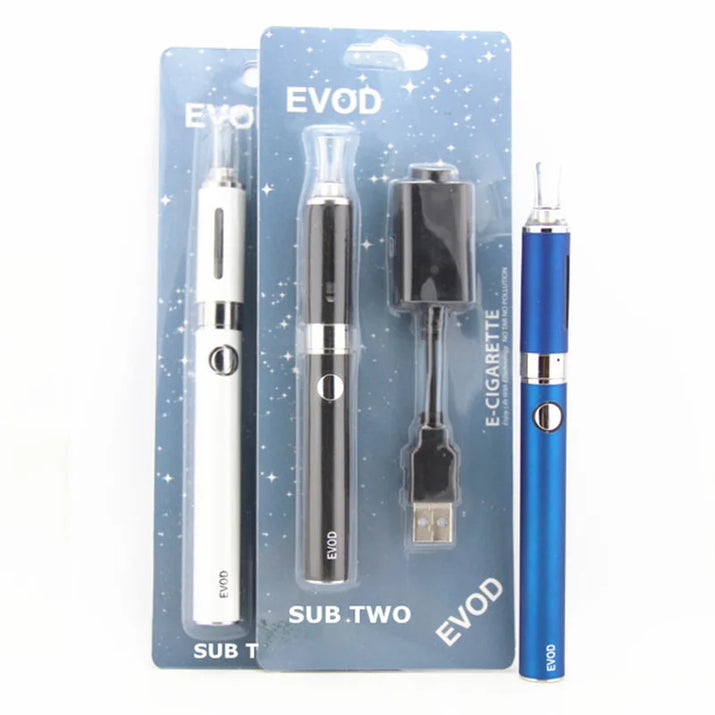 EVOD Electronic Cigarettes MT3 Vaporizer Pen Blister Kits 650Mah 900Mah 1100Mah 510 Thread Vape Battery 2.4Ml MT3 Atomizer Vaper