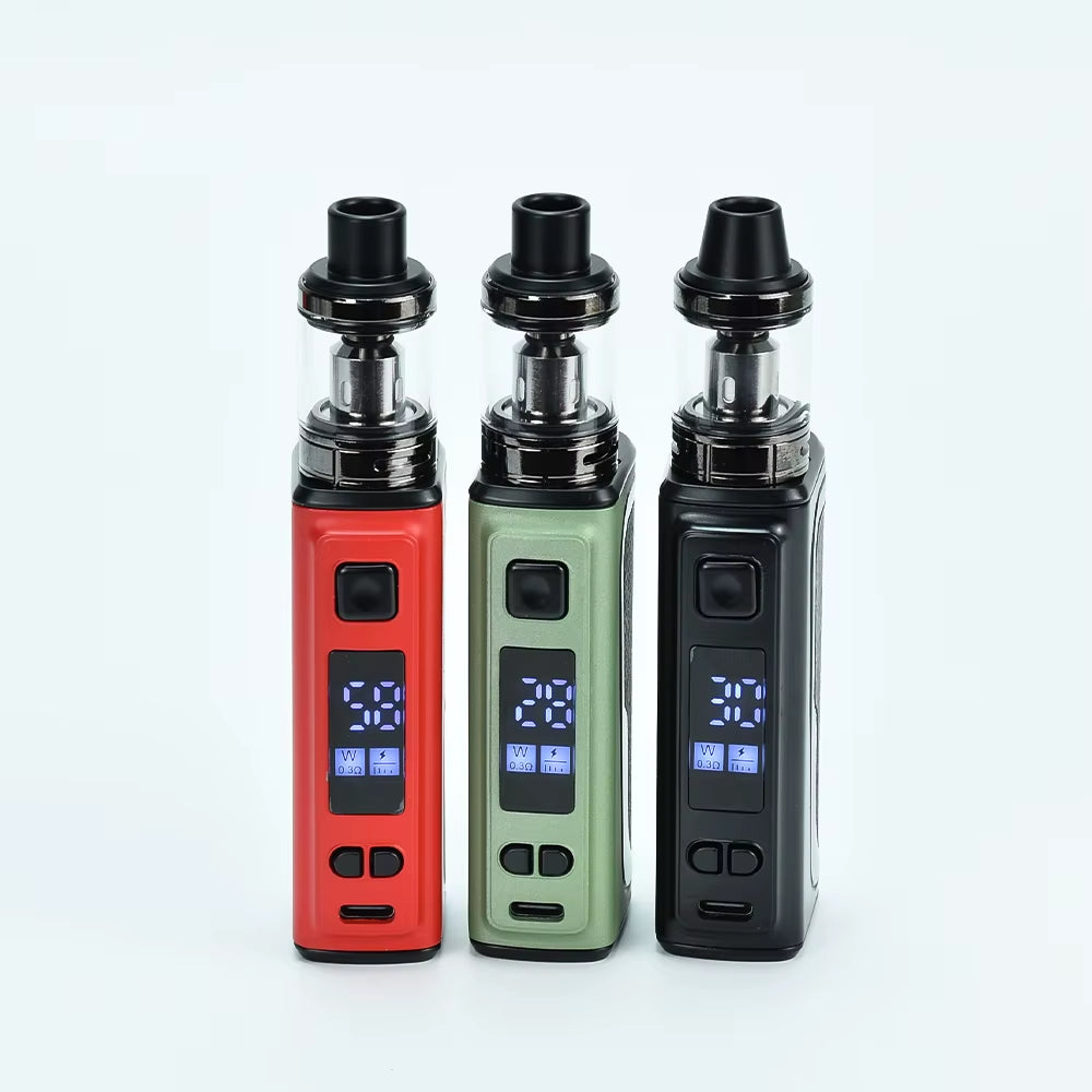 Wolfcoolvape Cigarette Vaporizer Kit 120W Mod Kit Electronic Cigarettes Vape 120W Box Mod Kit 1800Mah OLED Screen 2.5Ml Atomize