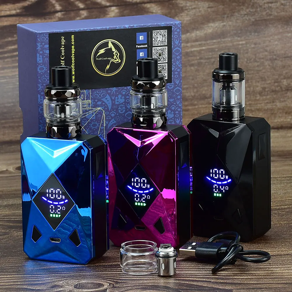 100W Box Mod Vape Kit M6 Mod Kit 4Ml Vaper Atomizer 2600Mah Battery Electronic Cigarette Vape Vaporizer Kit